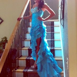 TURQUOISE/LIGHT BLUE Camille La Vie Prom Dress